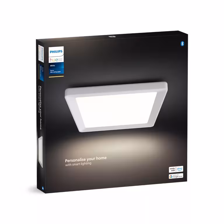 Kjøp Philips Hue Takarmatur tento HUE, W, firkantet, 30x30 cm, 12,6W, hvit