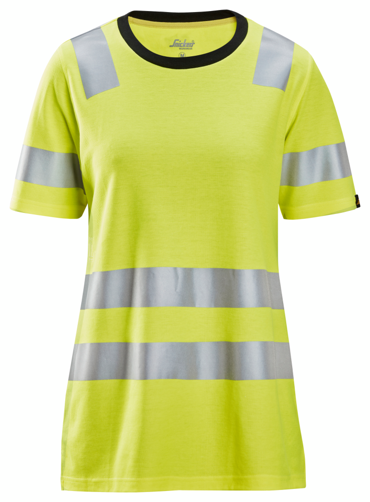 T-SHIRT SNICKERS WORKWEAR 2537 KL 2 DAM GUL L, VARSELGUL
