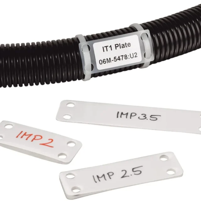 Hellermann Tyton 151-42359 Märkplatta vit, 100-pack 19,05 x 88,9 mm