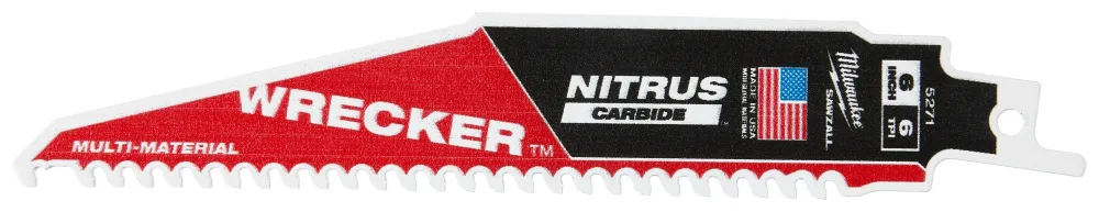 Milwaukee TCT WRECKER NITRUS Tigersågblad 6T, 5-pack 150 mm