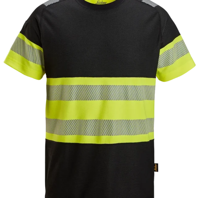 Snickers Workwear 2538 T-shirt varsel, svart/gul M