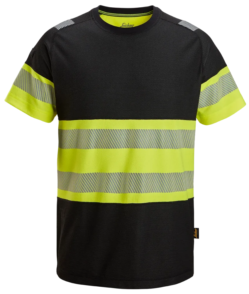 Snickers Workwear 2538 T-shirt varsel, svart/gul M