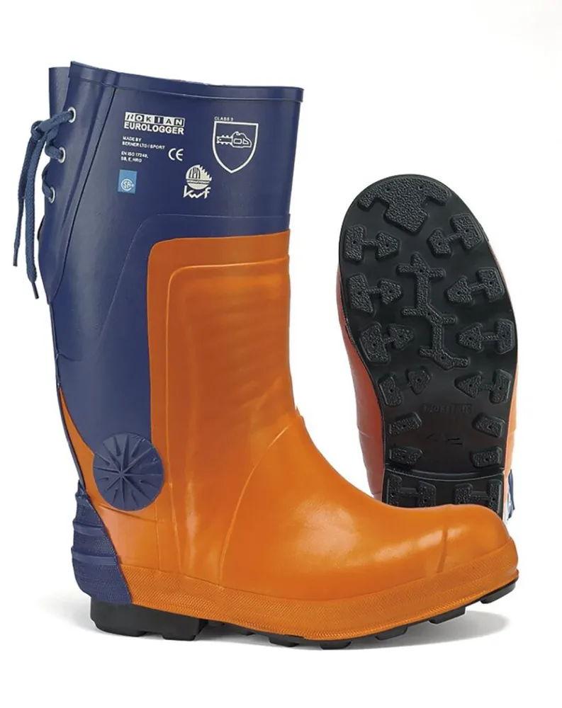 Nokian Euro Logger 3 Sågskyddsstövel orange/blå 45