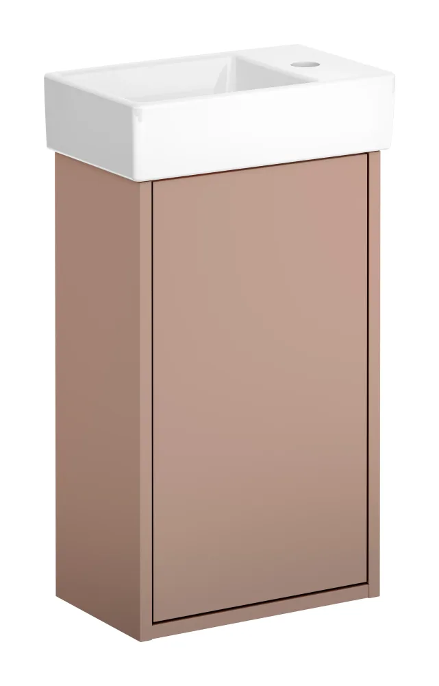 Gustavsberg Artic Small GB71ACVC34TKSWR Kommodpaket svart askfaner/mattvit, 36 cm, höger Svart askfaner/mattvit