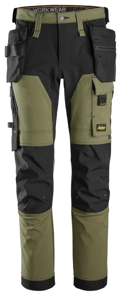 Snickers Workwear 6275-3104 Arbetsbyxa khakigrön/svart 58