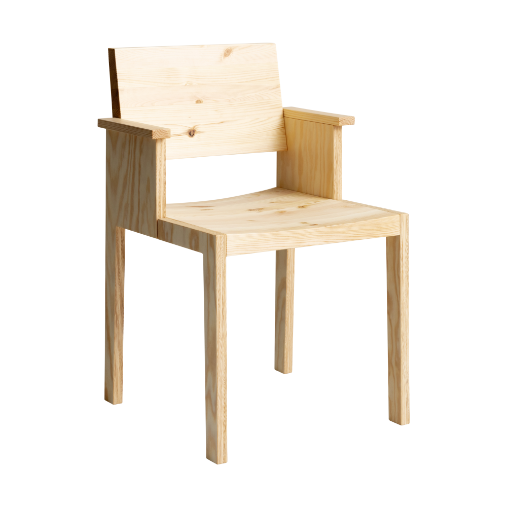 016 Maasto Dining Armchair karmstol, Matt oljevaxad furu