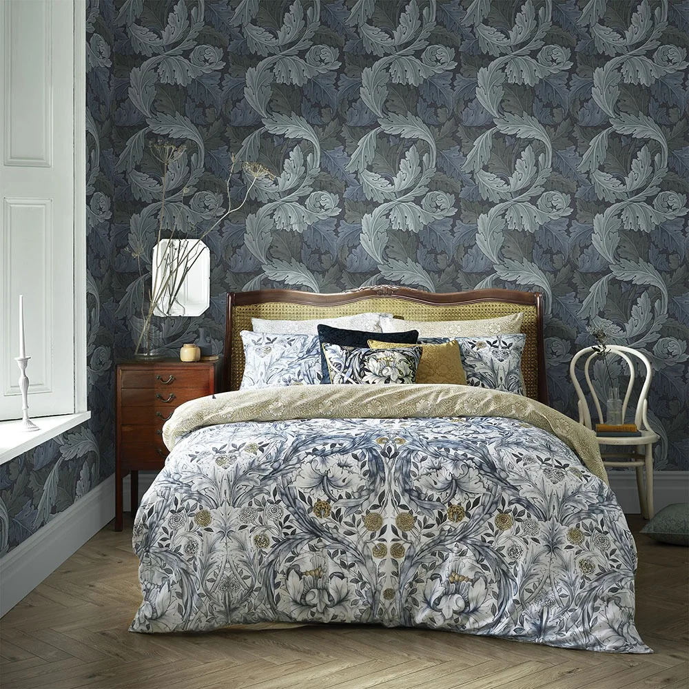Graham & Brown William Morris At Home 124225 Tapet Acanthus Blue Blå/multi