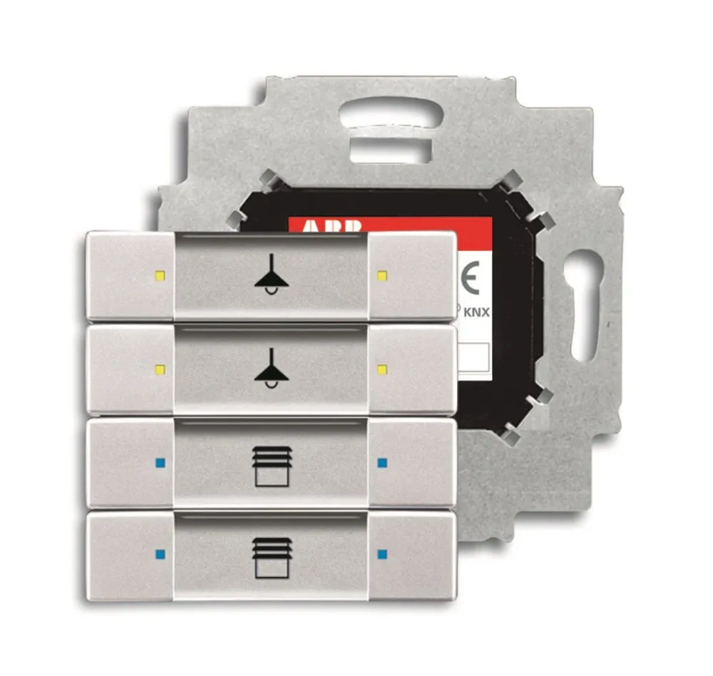 ABB Impressivo 6117-0-0221 Tryckknapp 4-polig knapp, med busskopplare, KNX Antracitgrå - Bild 2