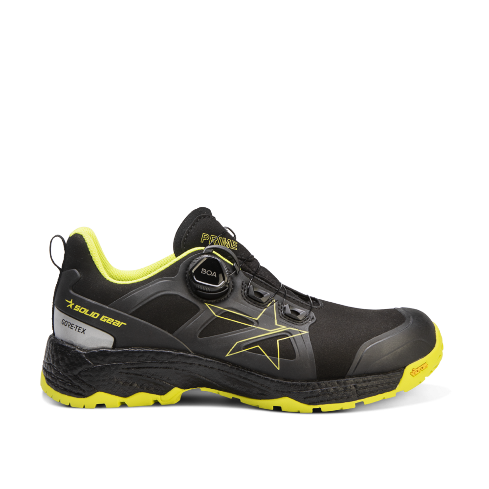 SKYDDSSKO SOLID GEAR PRIME GTX LOW 46, SVART/GUL S3 STL: 46