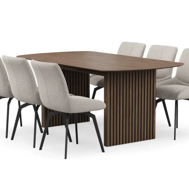 Richeto Matgrupp 180 cm med 6 Mora Snurrstolar