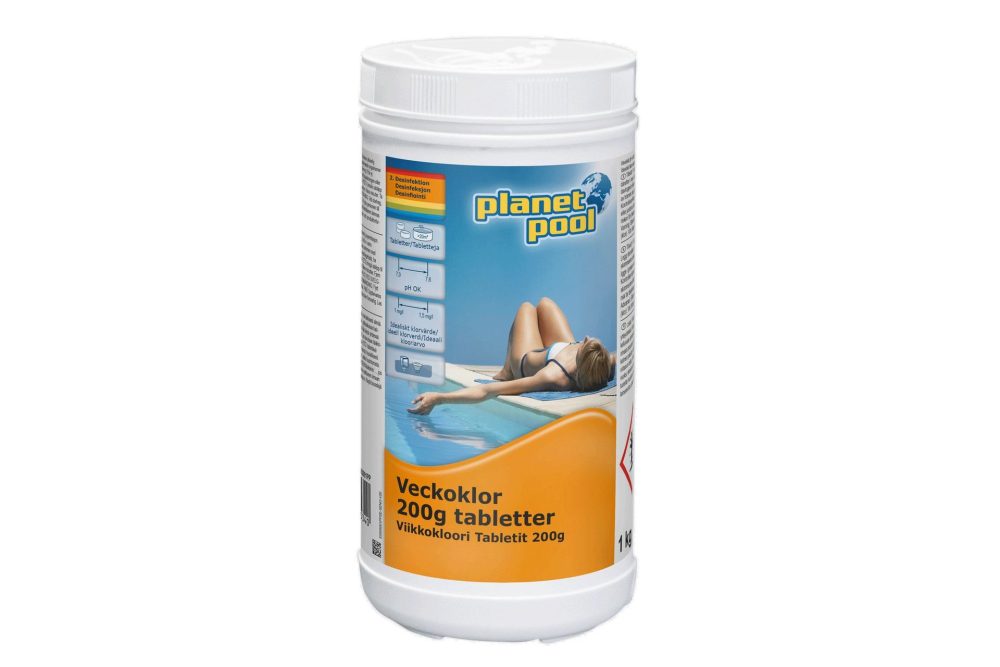 Vattenvård Planet Pool Veckoklor 1kg 200g Tabletter