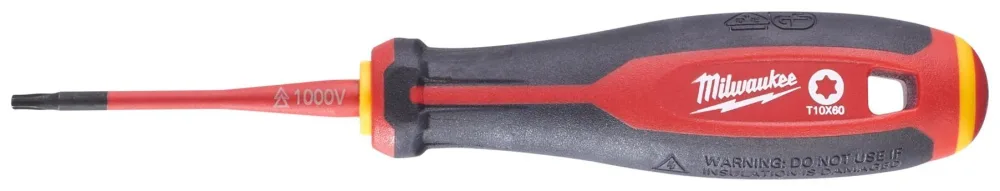 Milwaukee Tri-Lobe VDE Skruvmejsel 3-sidigt antirullhandtag T30 x 100 mm