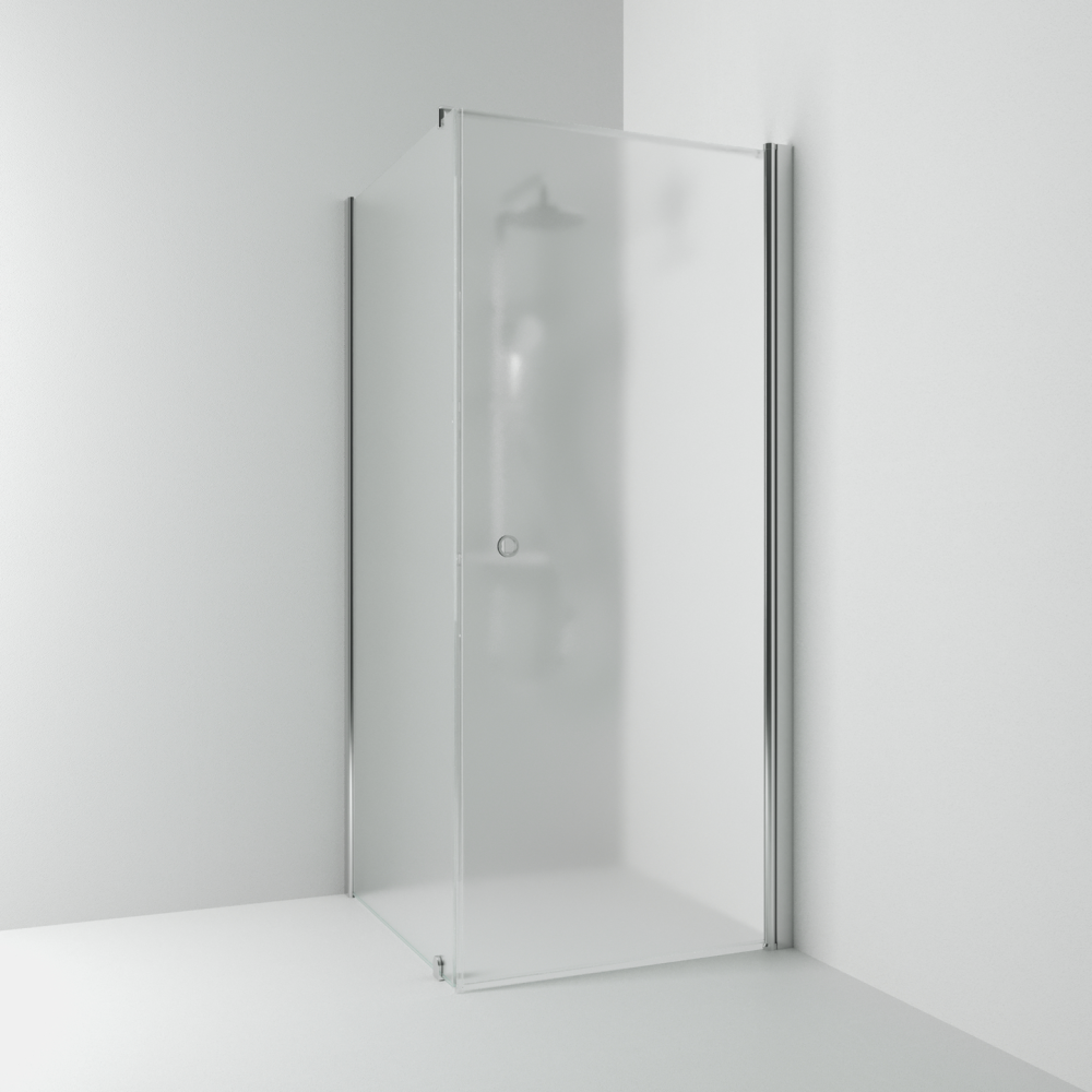 HÖRNDUSCH SVEDBERGS SKOGA RAK/FAST ALU BLANK FROST INTHT 80X198X83CM