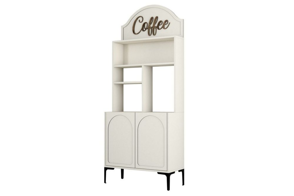 Kaffebarskåp Hazim Två Grädde / Svart