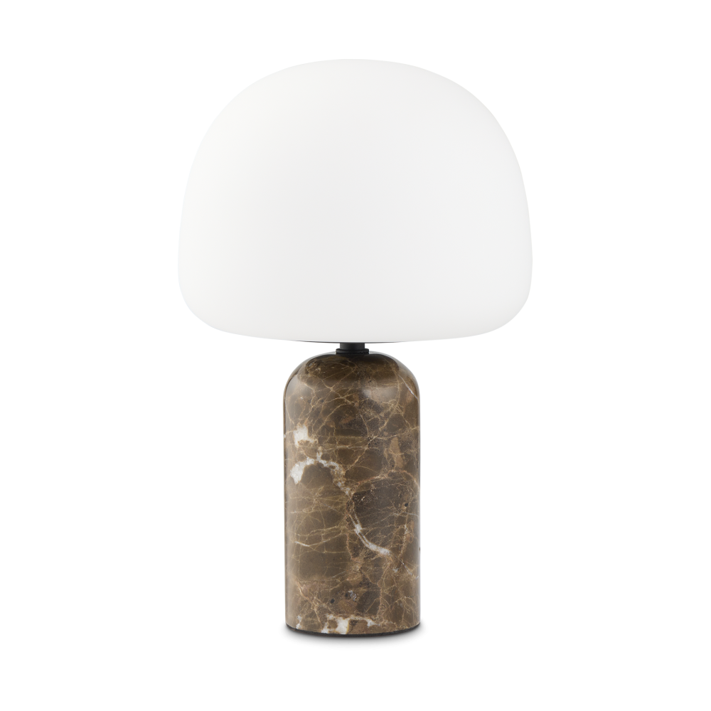 Kin bordslampa 33 cm, Brown marble