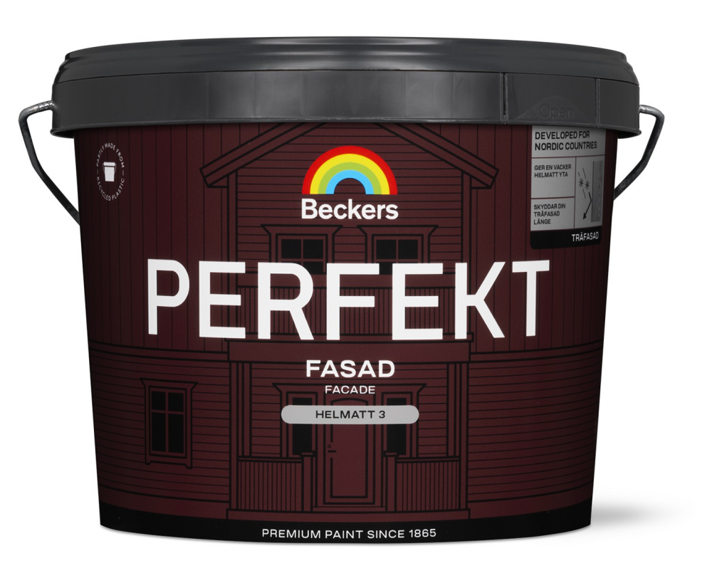 PERFEKT BECKERS HELMATT VIT/BAS A 0,9L, TRÄFASADFÄRG