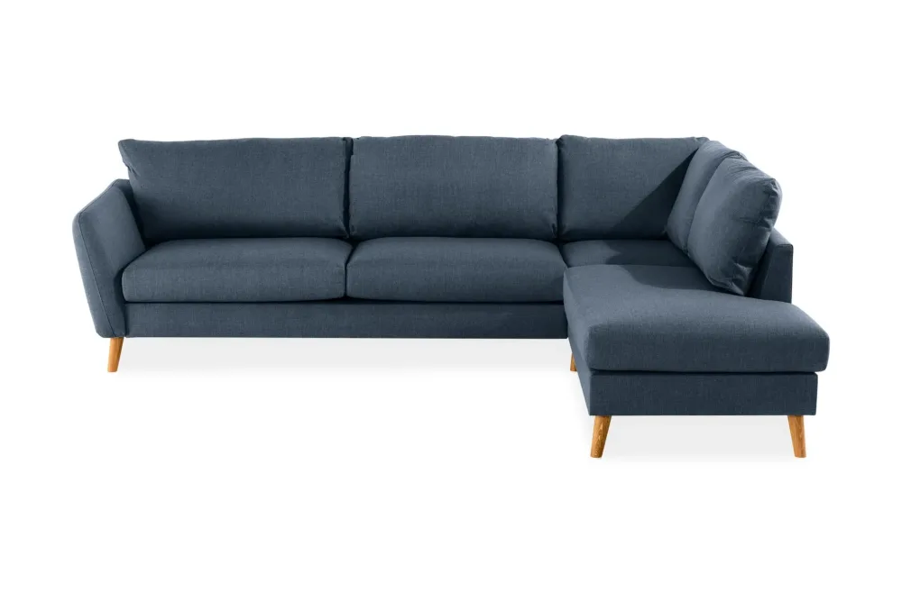Trend 4-sits Högervänd L-formad Schäslongsoffa i Tyg