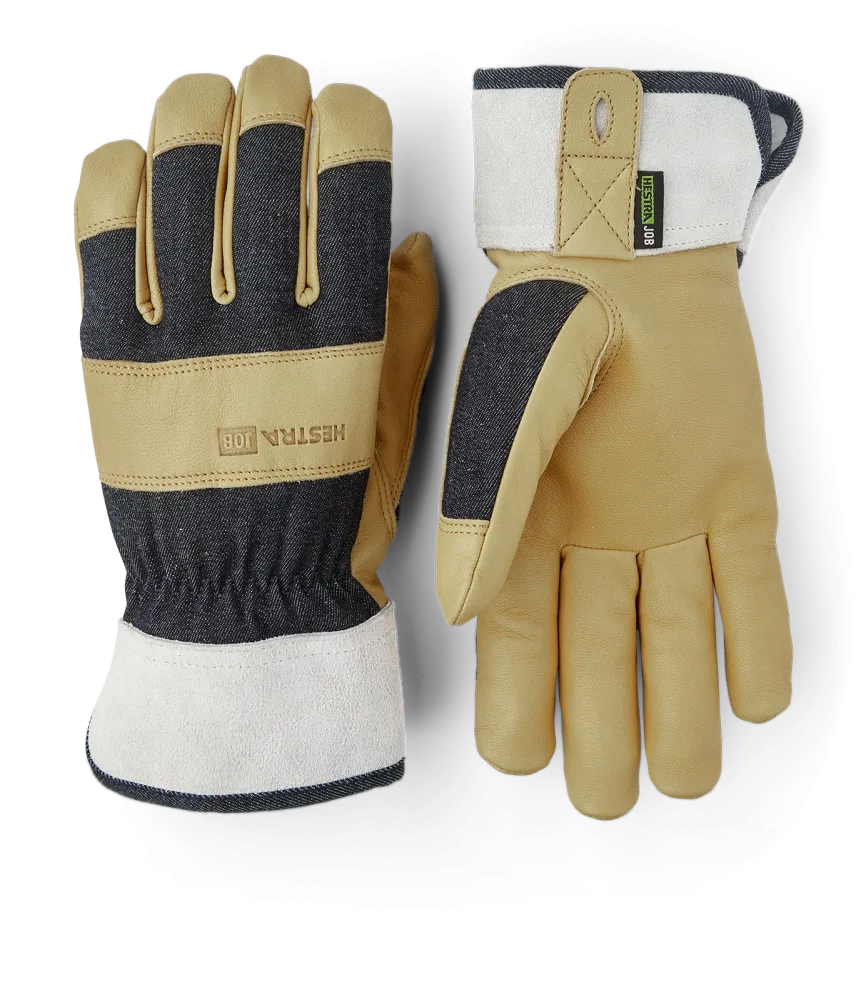 Hestra Pro Classic Denim Montagehandske gul/grå 10