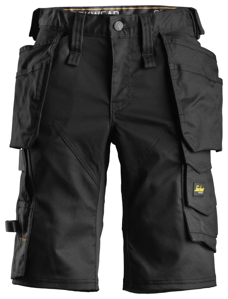 Snickers Workwear 6147 AllroundWork Shorts stretch, dam, vit/svart Vit/Svart
