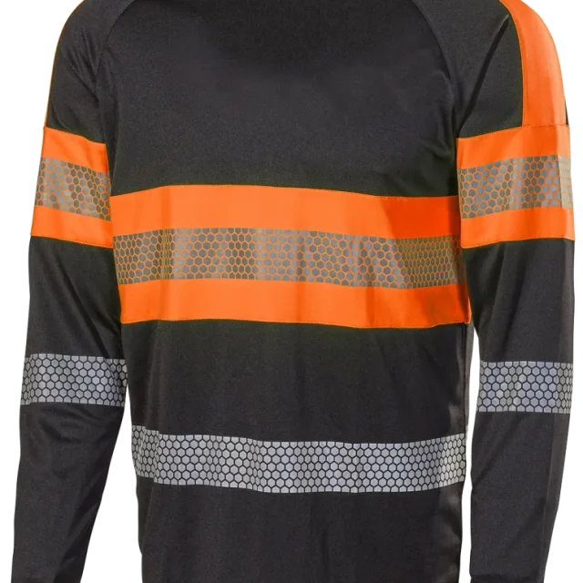 L.Brador 6111P T-shirt svart/hi-vis orange, klass 1 5XL