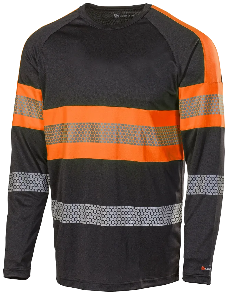 L.Brador 6111P T-shirt svart/hi-vis orange, klass 1 5XL