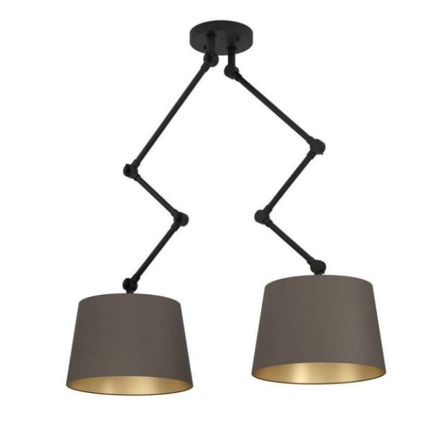 Takpendel Eglo Pistunio Cappuccino/Mässing/Svart med 2 Lampor