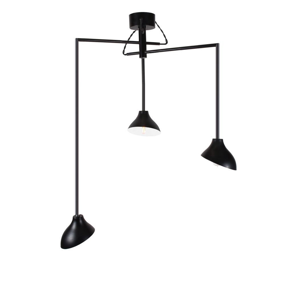 Spider 3 taklampa, Svart