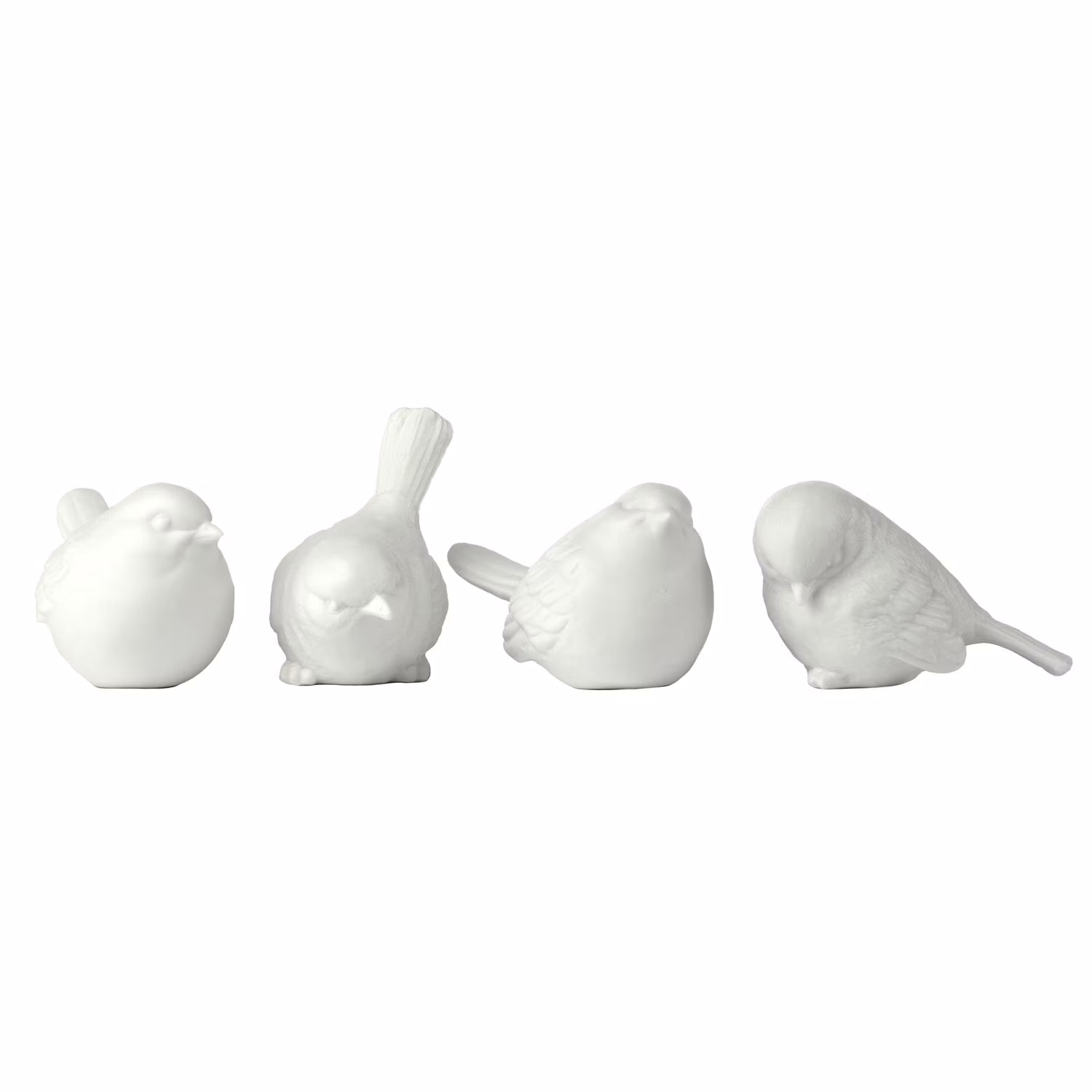 Sparrow Porslinsfåglar 4-Pack, Vit