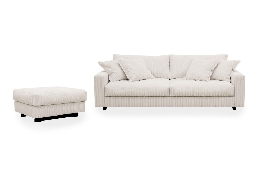 Valencia Soffgrupp Extra Djup 3-sits Soffa + Fotpall