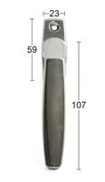 Habo 2162 CH Fönsterhandtag förkromad zink Vänster modell