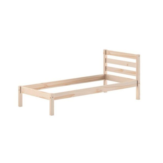 Säng med låda ribbotten Pino Naturlig