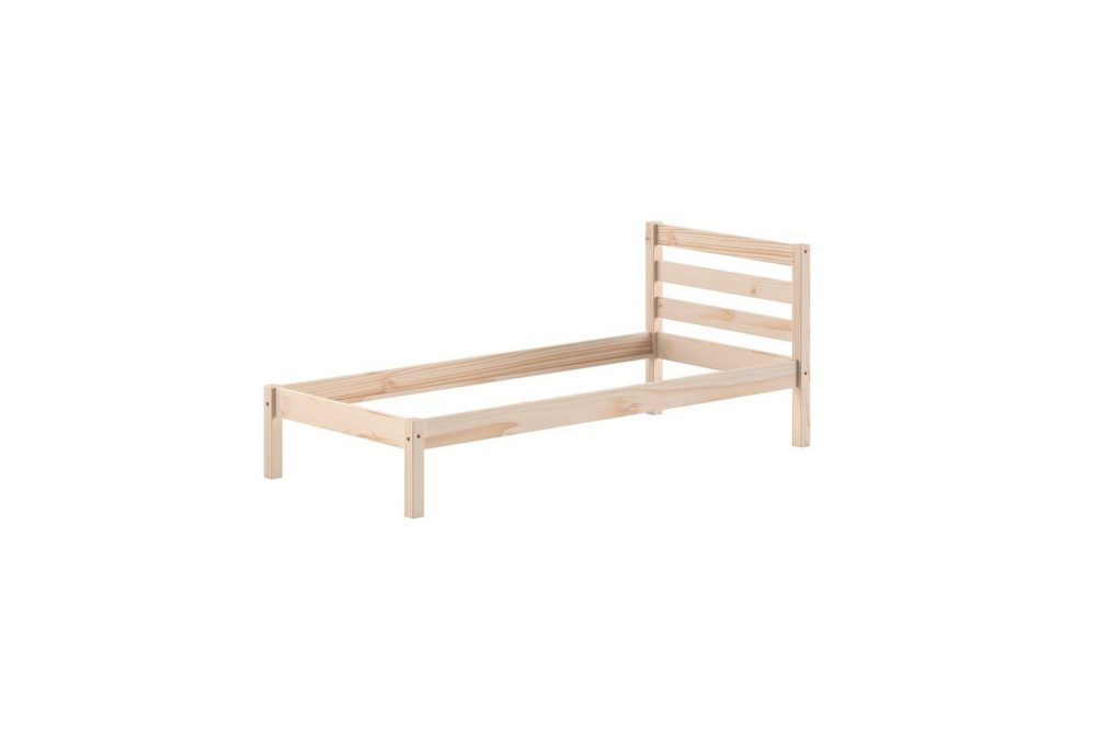 Säng med låda ribbotten Pino Naturlig