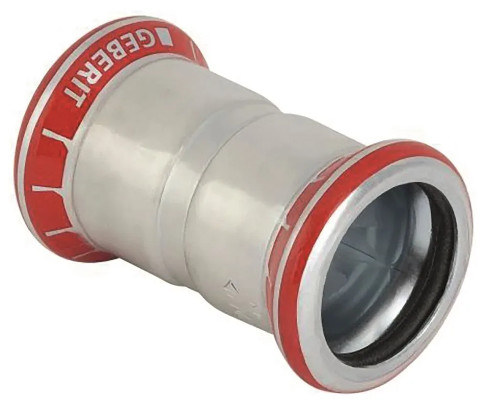 Geberit 1551004 Muff pressmuff, elförzinkad 18 x 18 mm