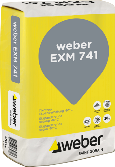 FOGBETONG WEBER EXM 741 EXPANDERANDE TIX -10°C 20KG