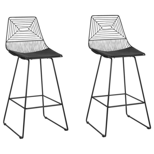 Barstol Bisbee set om 2 Svart