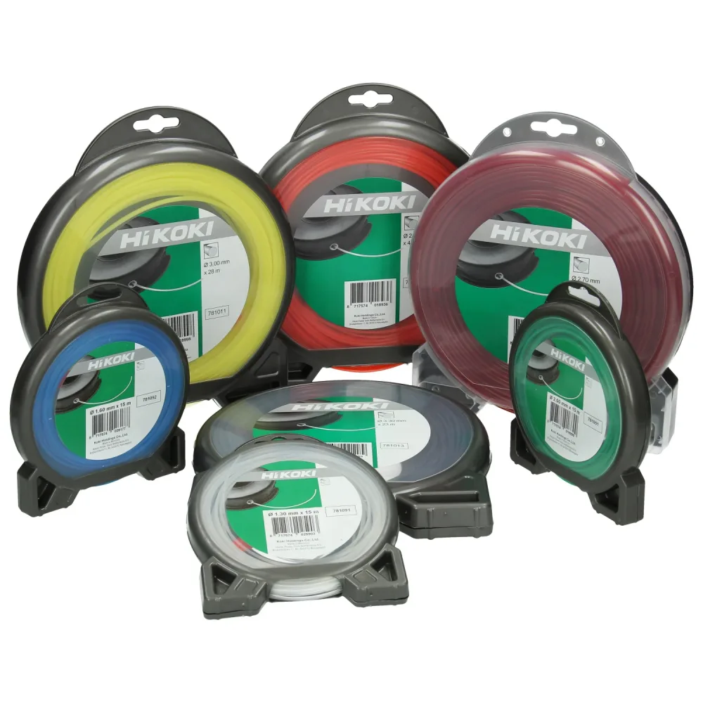 HiKOKI 66781013 Trimmertråd rund, 3,3 mm, 23 m, svart