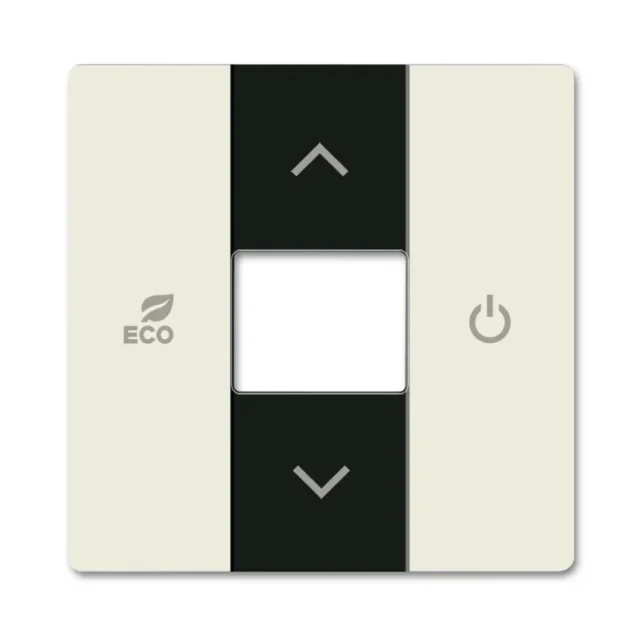 ABB Future Linear 6220-0-0631 Centrumplatta termostat Svart