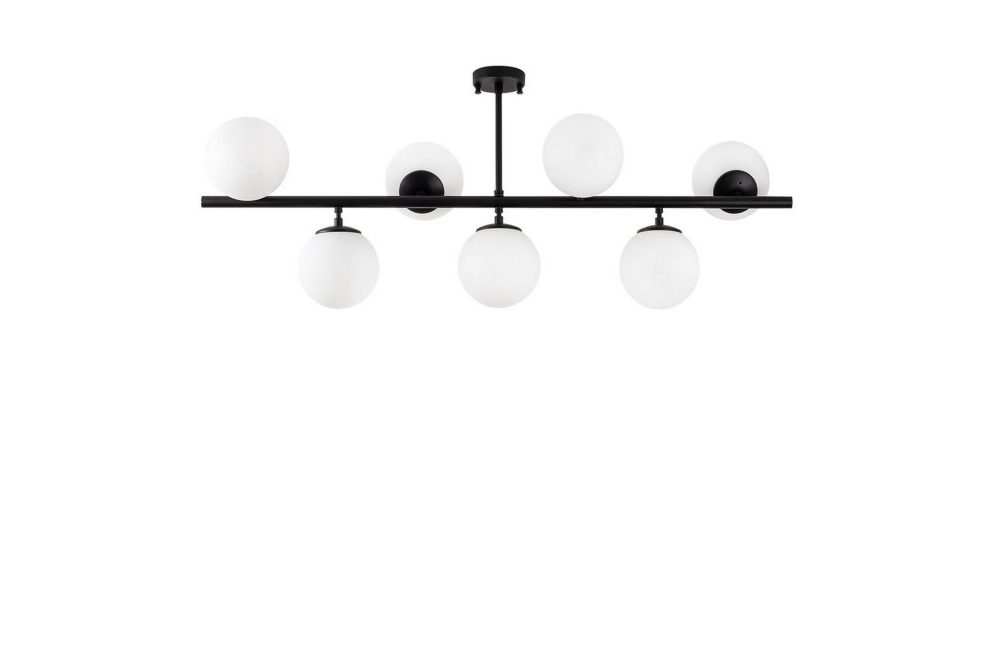 Taklampa Subin Platt Svart / Vit
