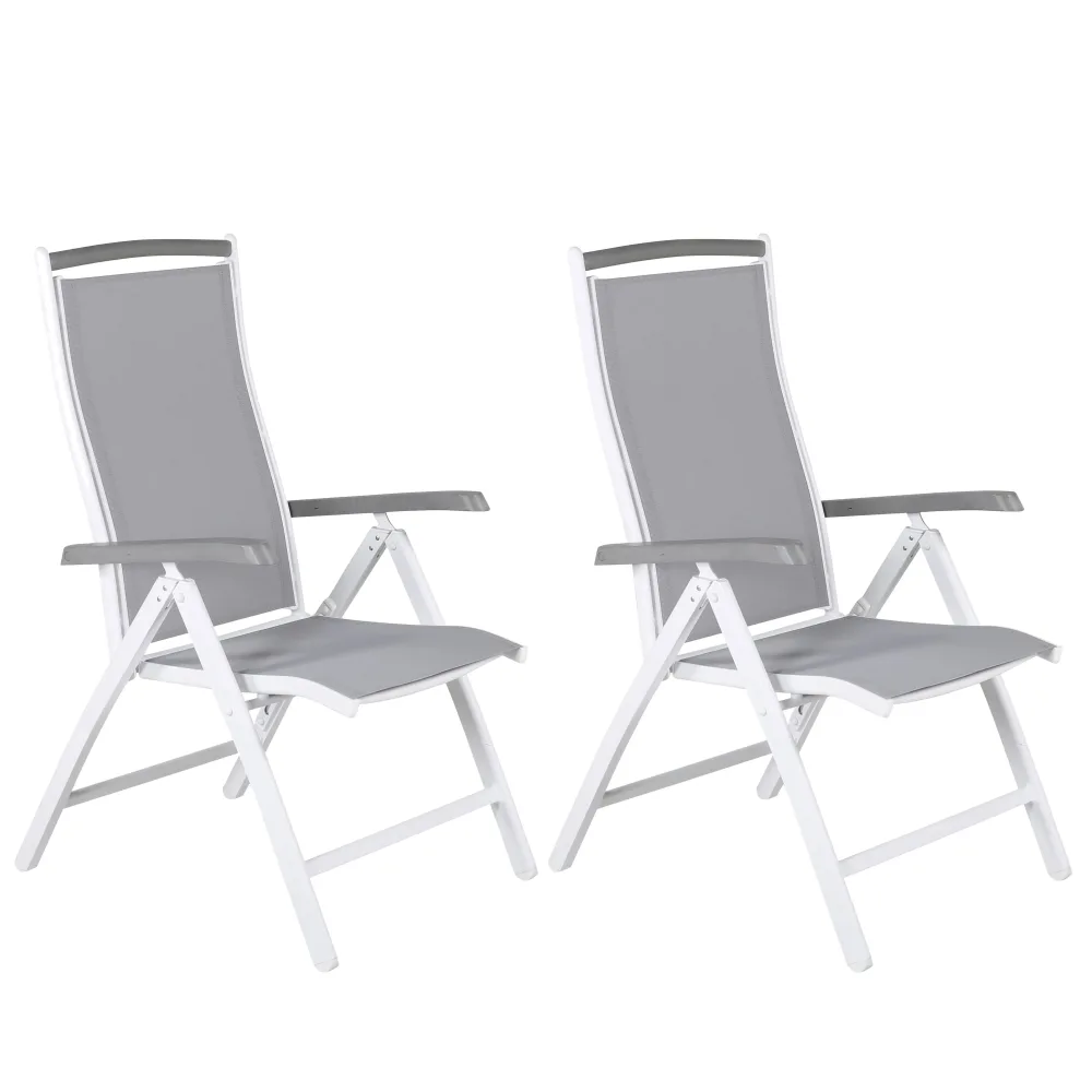 Venture Home Albany 9277-400 Positionsstol 2-pack, vit/grå