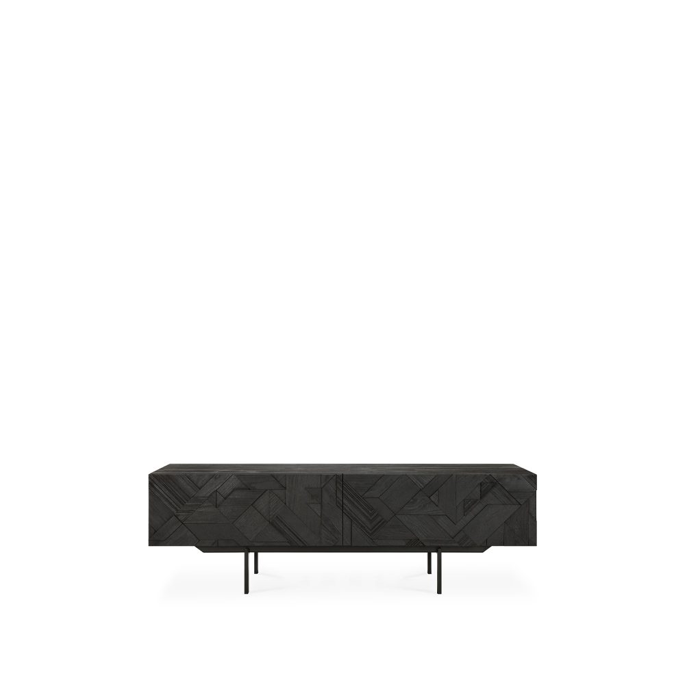 Graphic mediabänk, Black 162 cm