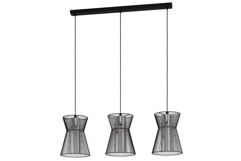 Takpendel Eglo Maseta med 3 Lampor Svart Svart-Transparent