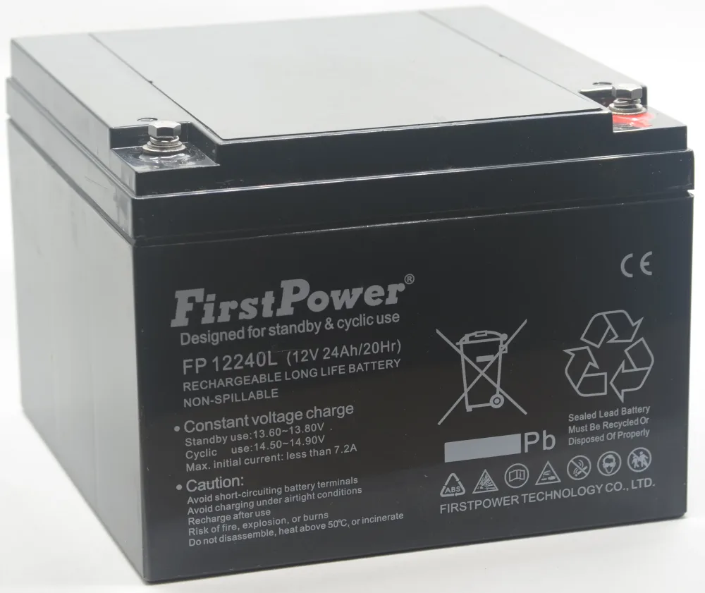 First Power FP12240L Batteri 12V, 24 Ah