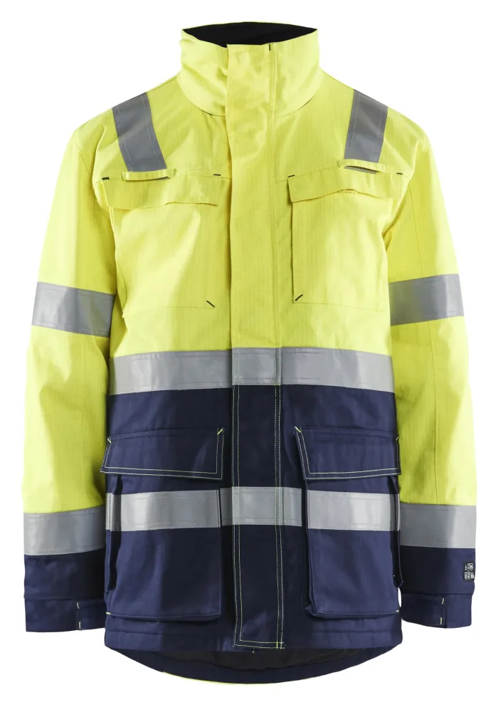Blåkläder 446715143389XXL Vinterparka varsel, gul/marinblå, flamskydd XXL - Bild 2