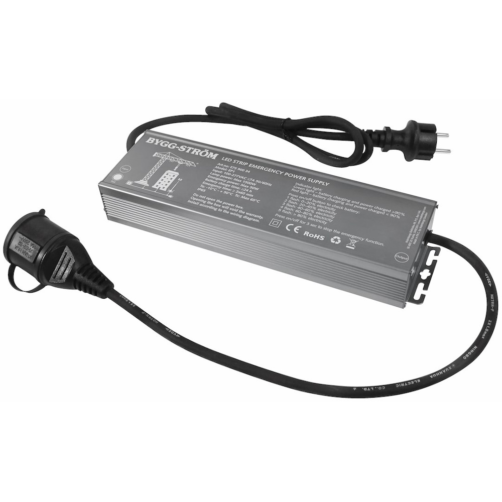 Batteribackup För Nödbelysning, LED-Slinga, Bygg-Ström 7590034