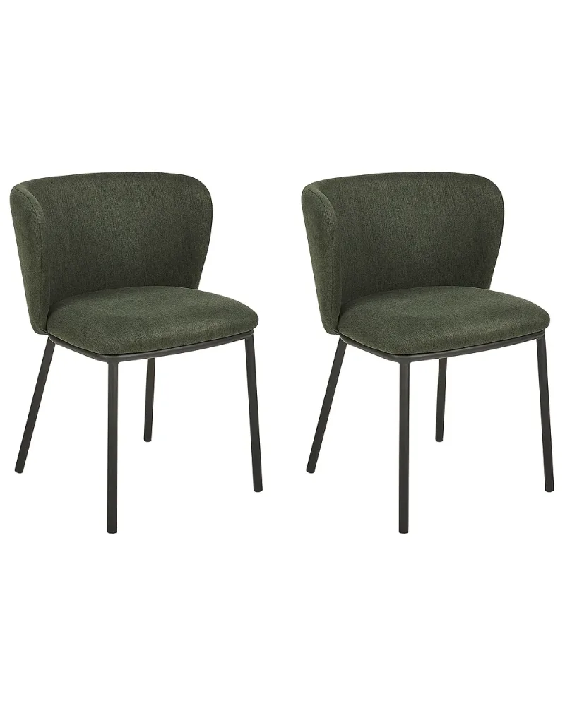Set med 2 matstolar MINA Mörkgrön