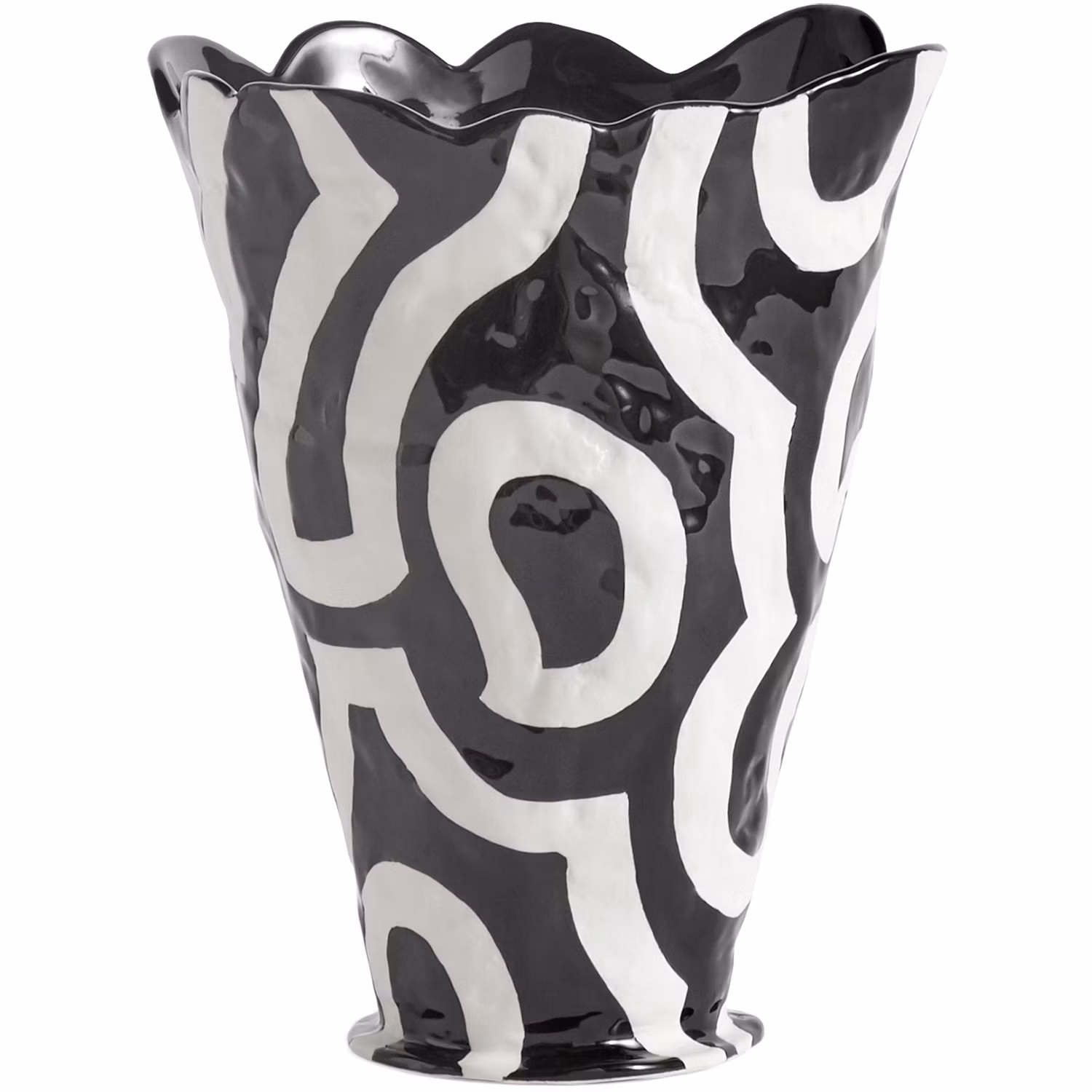 Shadow Vas Ø19,5x25 cm Black White