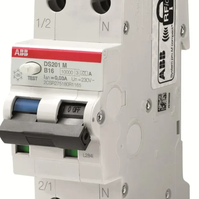 ABB 2CSR275180R3165 Personskyddsautomat 10kA, B-karakteristik, typ A DS201M M B16 A300