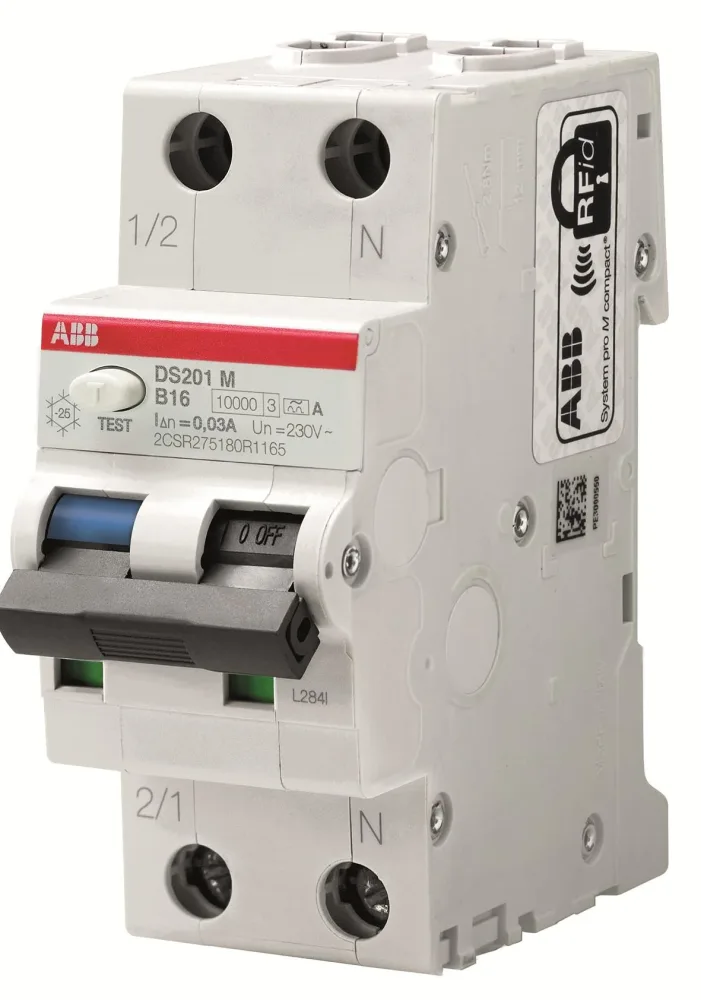ABB 2CSR275180R3165 Personskyddsautomat 10kA, B-karakteristik, typ A DS201M M B16 A300