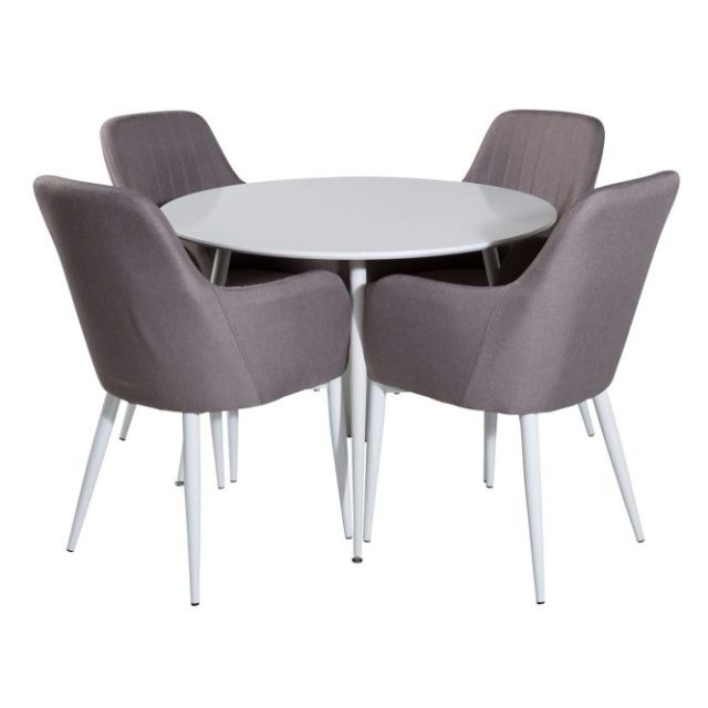 Plaza Matgrupp 100 cm Rund med 4 Comfort stolar