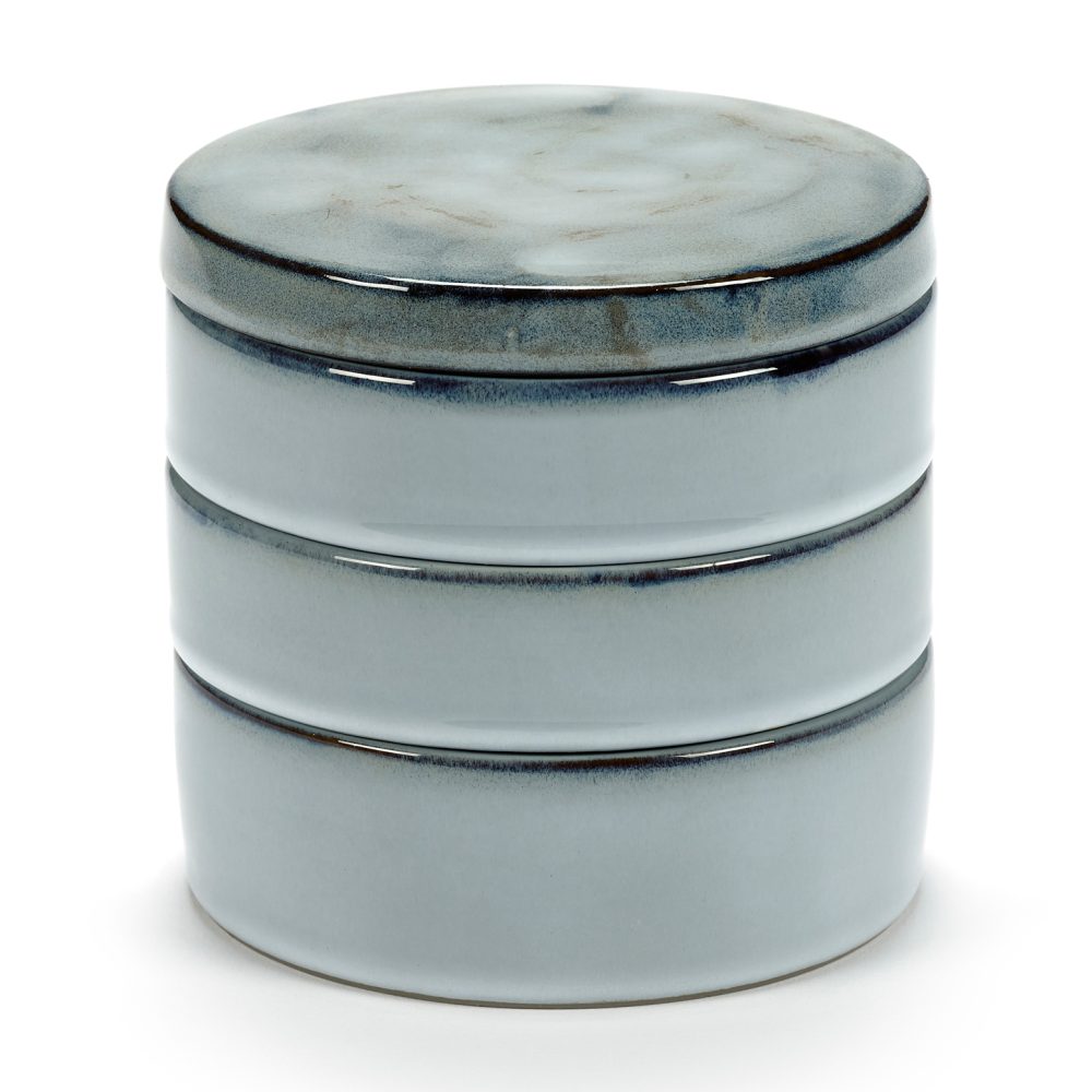 Pure skål 3 delar staplingsbara Ø14 cm, Blue